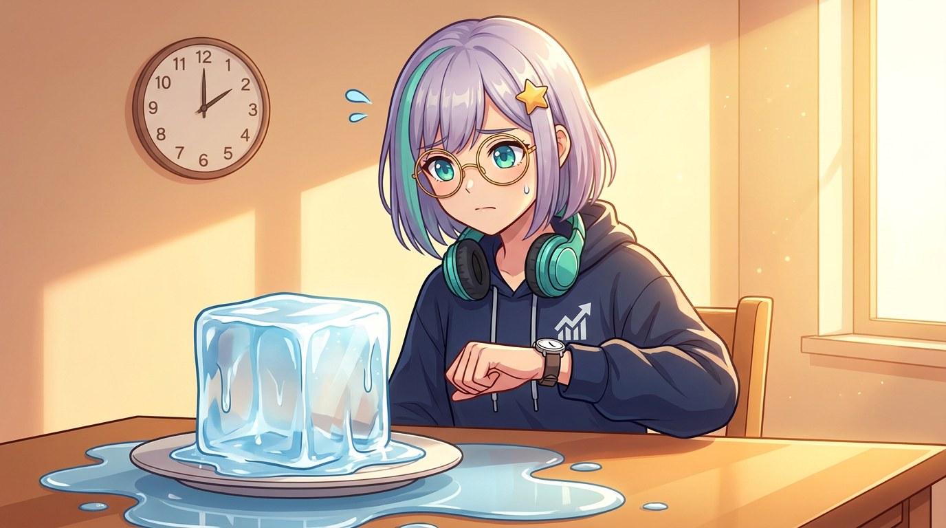 Nova watching an ice cube melt
