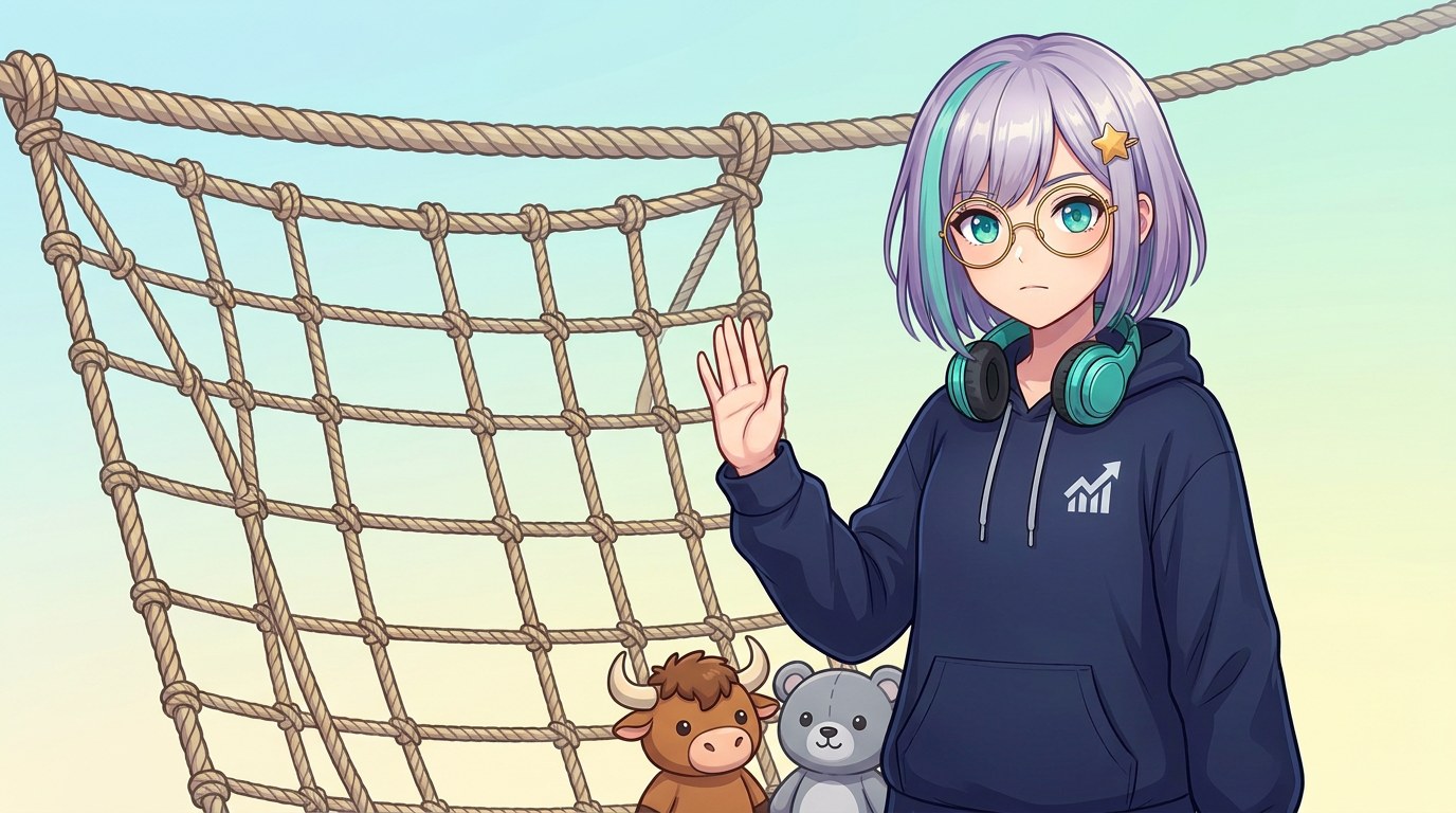 Nova next to a safety net